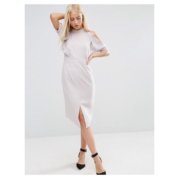 WIGGLE DRESS WITH COLD SHOULDER - Picture 1 of 5